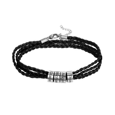Men's Embedded Bead Bracelet