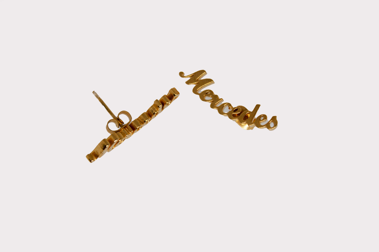 Personalized Sterling Silver Name Stud Earrings