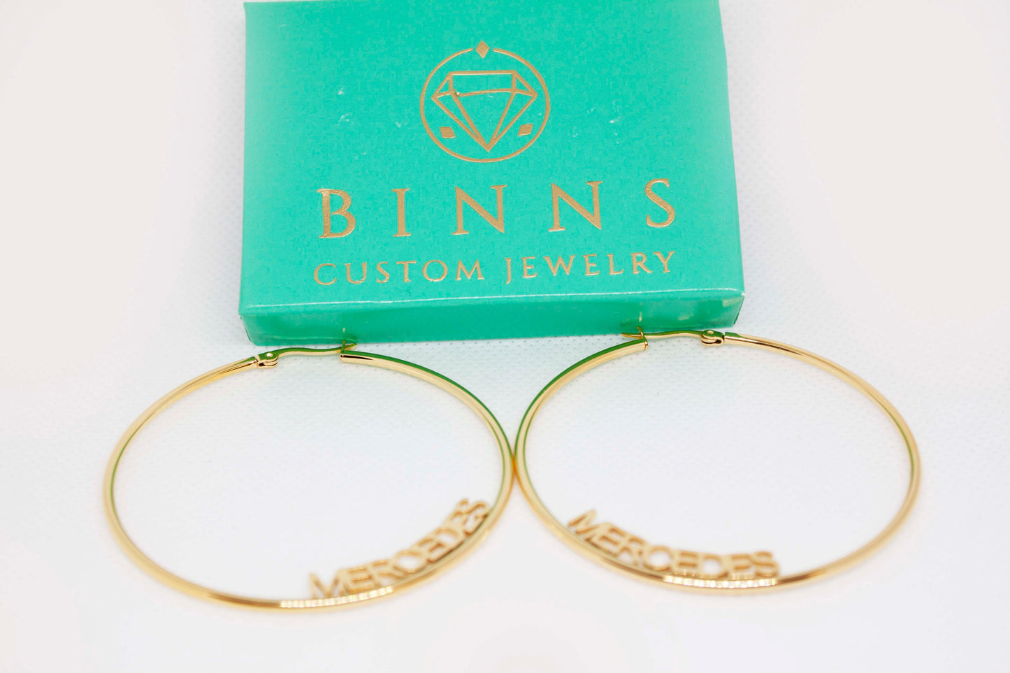 Small Name Hoop Earrings