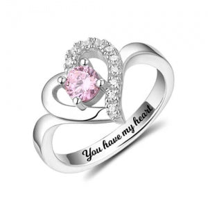 All My Heart Birthstone Ring