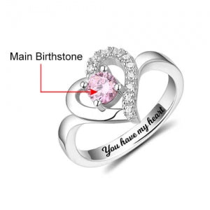All My Heart Birthstone Ring