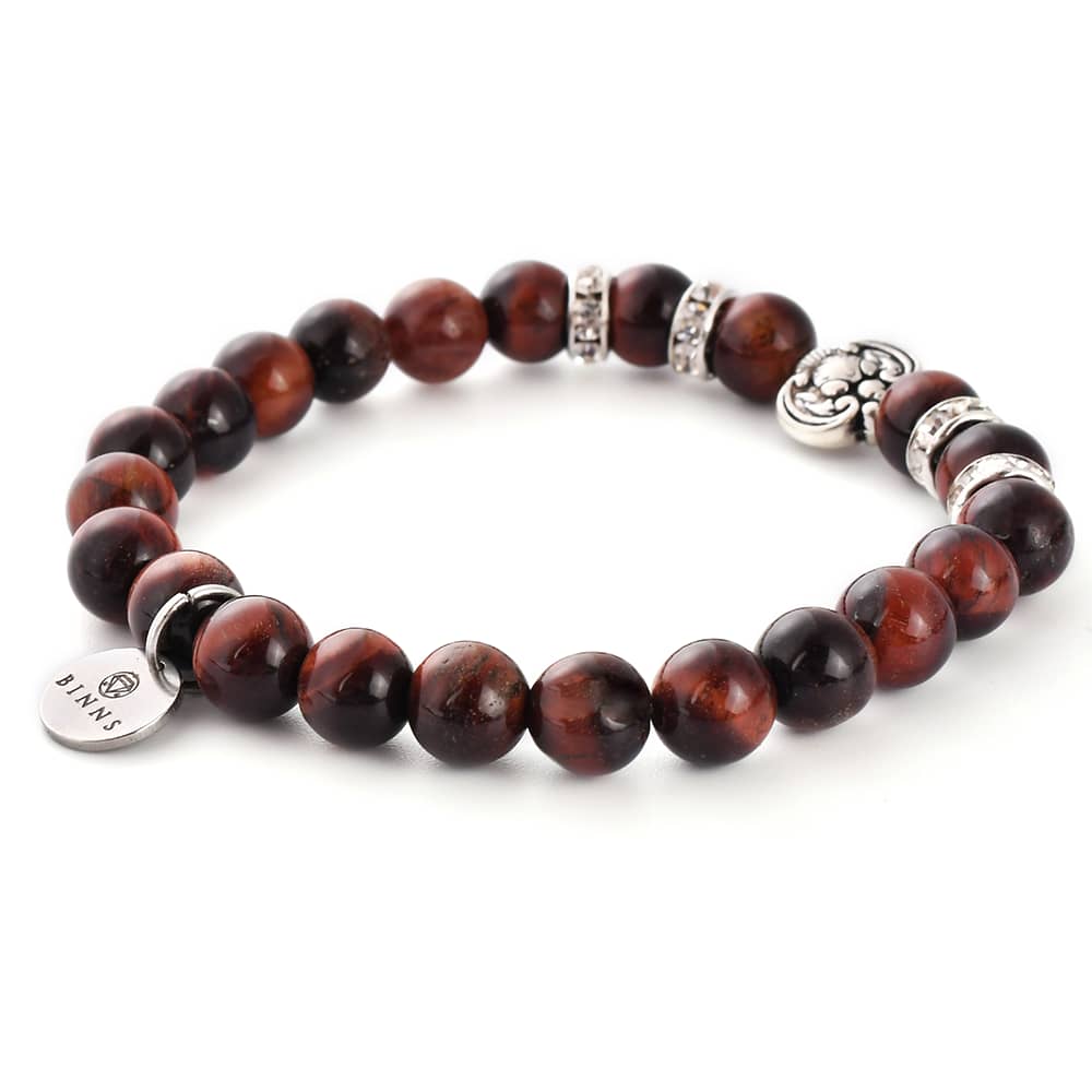 Men's Mahaogany Colored Stone Bracelet