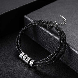 Men's Embedded Bead Bracelet