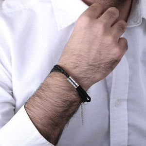 Men's Embedded Bead Bracelet