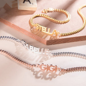 Bold Curb Chain Name Anklet