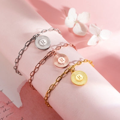Circle It Initial Bracelet