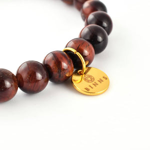 Men's Mahaogany Colored Stone Bracelet