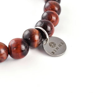 Men's Mahaogany Colored Stone Bracelet