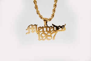 Say It Loud Necklace (Double Line-Old English)