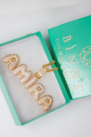 Bubble Letters & Bling Necklace