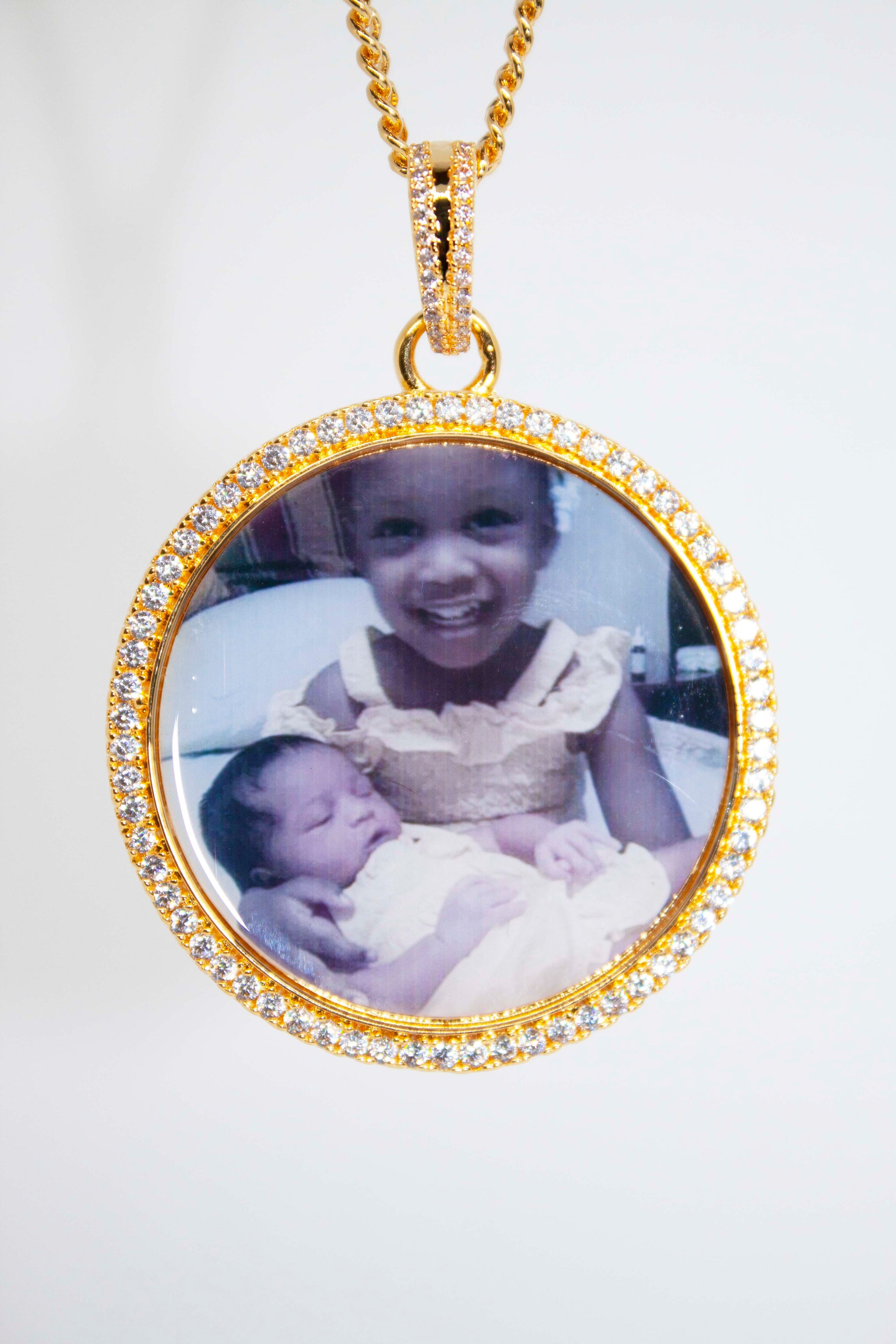Custom on sale face necklace