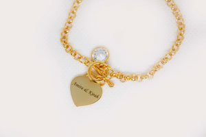 Heart Charm Bracelet