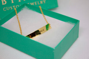 Curve It Name Bar Necklace