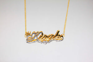 Don't Double Plate With Me Name Necklace