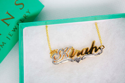 Don't Double Plate With Me Name Necklace