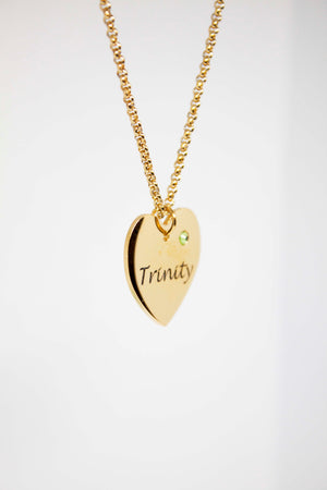 Simple Heart Name Necklace